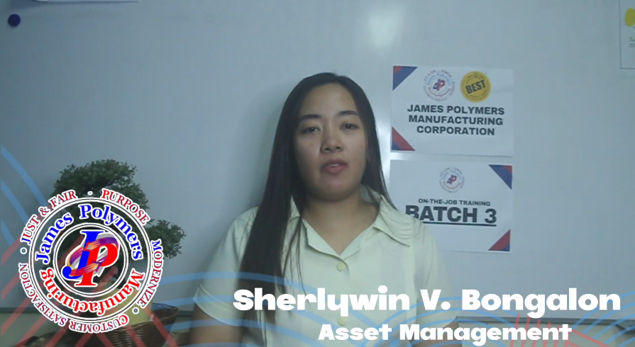 Sherlywin V. Bongalon delivers her story of professional growth with James Polymer.